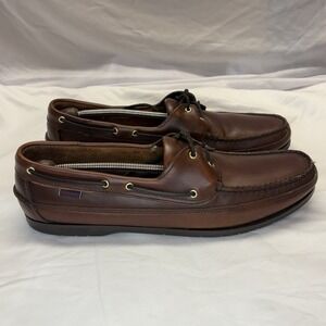 Sebago Brown Leather Boat Deck Shoes Mens UK 10 US 10.5‎ M EU 44